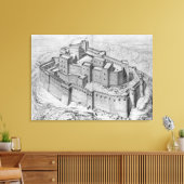 Der Krak des Chevaliers, Wiederaufbau Leinwanddruck (Insitu (Wohnzimmer))