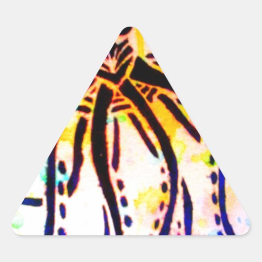 Der Kraken Dreieckiger Aufkleber (Vorderseite)