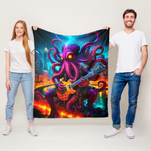 Der Kraken-Monster-Rockstar Fleecedecke