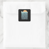 Der Kraken Quadratischer Aufkleber (Tasche)