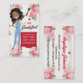 Der Kram-Mädchen-Afroamerikaner Visitenkarte (Vorne/Hinten)