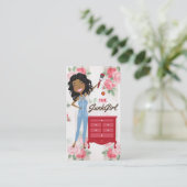 Der Kram-Mädchen-Afroamerikaner Visitenkarte (Stehend Vorderseite)