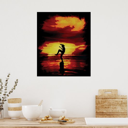 Der Krane Kick Karate Kid Poster (Küche)