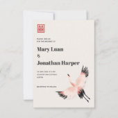 Der Kranich im Himmel Einladung (Vorderseite)