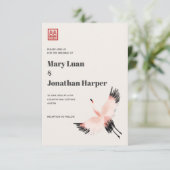 Der Kranich im Himmel Einladung (Stehend Vorderseite)