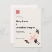 Der Kranich im Himmel Einladung (Vorne/Hinten)