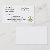 Der Kreis der Maurer Visitenkarte (Vorne/Hinten)