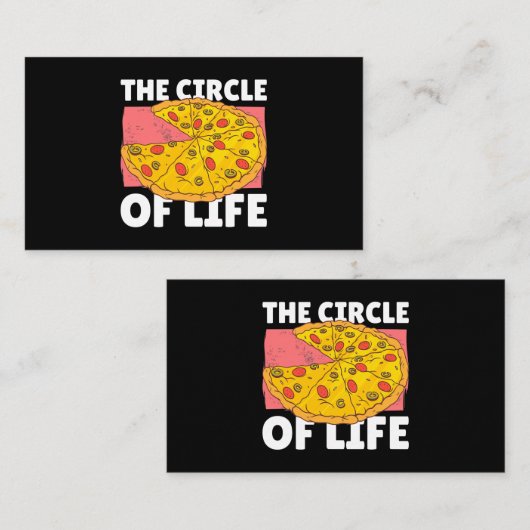 Der Kreis des Lebens mit Pizza 102 Visitenkarte (Vorne/Hinten)