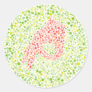 Der Kreis-Spiel Ishihara Test Runder Aufkleber