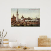 Der Kreml, Moskau, Russland 1915 Vintag Poster (Küche)