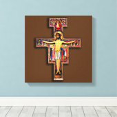 DER KREUZ SAN DAMIANO, DER FRANKISKANISCHE KREUZ. LEINWANDDRUCK (Insitu (Holzboden))