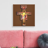 DER KREUZ SAN DAMIANO, DER FRANKISKANISCHE KREUZ. LEINWANDDRUCK (Insitu (Wohnzimmer))