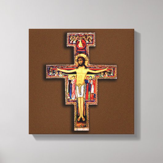 DER KREUZ SAN DAMIANO, DER FRANKISKANISCHE KREUZ. LEINWANDDRUCK (Vorderseite)