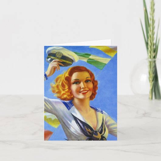 Der Kreuzfahrtreise des Retro willkommenen Zuhause Karte (Vorderseite)