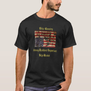 Der Krieg verdrehte amerikanische Flaggenangst T-Shirt