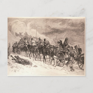 Der Krieg zwischen Serbien und Bulgarien Postkarte