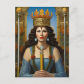 Der Krieger der Prinzessin auf ihrem Thron Postkarte (Vorderseite)