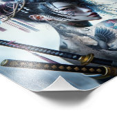 Der Krieger-Elegance-A-Tanz aus Schatten und Gold Fotodruck (Ecke)