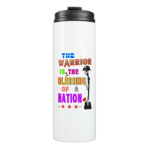 Der Krieger ist der Segen einer Nation Thermosbecher