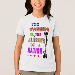 Der Krieger ist der Segen einer Nation Tri-Blend Shirt
