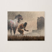 Der Krieger und der Bär Puzzle (Horizontal)