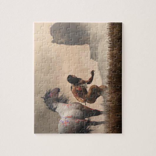 Der Krieger und der Bär Puzzle (Vertikal)