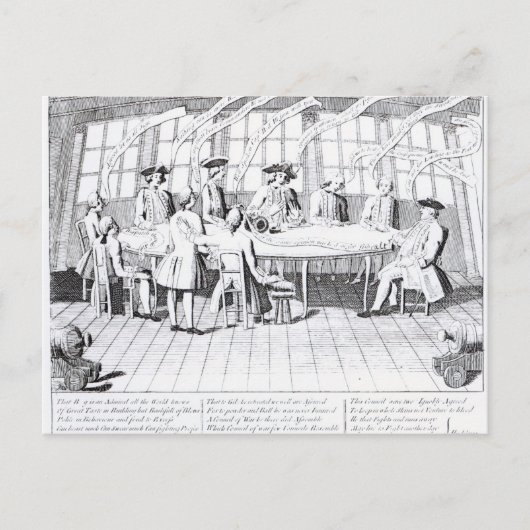 Der Kriegsrat von 1756 Postkarte (Vorderseite)