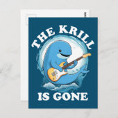 Der Krill ist verschwunden - Funny Whale spielt Gi Postkarte (Vorne/Hinten)