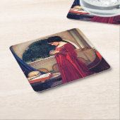 Der Kristallball, John William Waterhouse Rechteckiger Pappuntersetzer (angewinkelt)