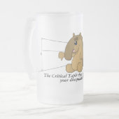 Der kritische Tapir genehmigt nicht Mattglas Bierglas (Vorderseite Links)