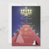 Der Kronleuchter aus rotem Teppichboden Einladung (Vorderseite)