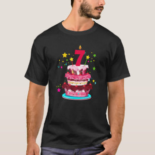 Der Kuchen 7. Geburtstag 7 Jahre alt Geburtstag Ju T-Shirt