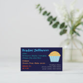 Der Kuchen-Mama-Karte des Jungen Telefonnummerkarte (Stehend Vorderseite)