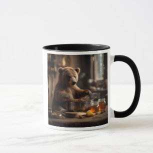 Der Küchenbär in seinen Topf. Tasse