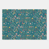 Der kühne Moody-Romantische Wildblume Garden Geschenkpapier Set (Vorderseite 3)