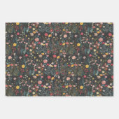 Der kühne Moody-Romantische Wildblume Garden Geschenkpapier Set (Vorderseite 2)