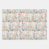 Der kühne Moody-Romantische Wildblume Garden Geschenkpapier Set (Vorderseite)