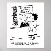 Der Kunde beim Citizens Advice Bureau berät Sie Poster (Vorne)