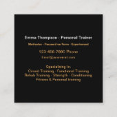 Der Kunde besitzt seinen Körper Quadratische Visitenkarte (Rückseite)