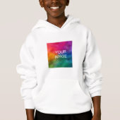 Der Kunde fügt Foto Text Kids Boys modern hinzu Hoodie (Vorderseite)
