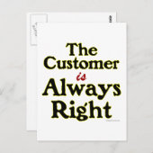 Der Kunde hat immer das richtige Sprichwort Postkarte (Vorne/Hinten)