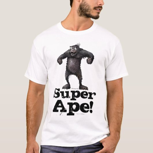 Der kundenspezifische Affe der Superaffen-lustigen T-Shirt (Vorderseite)