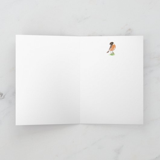 Der kundenspezifische Vatertag Stonechat, Karte (Innenseite)