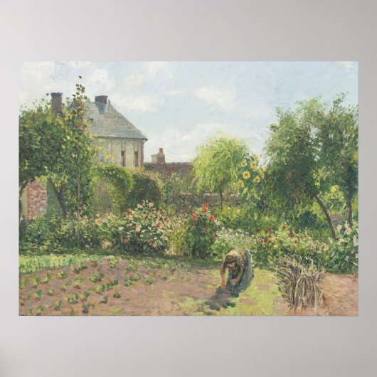 Der Kunstgarten in Eragny Camille Pissaro Poster (Vorne)