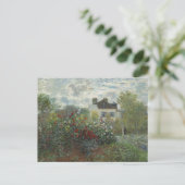 Der Kunstgarten mit Dahlias Postkarte (Stehend Vorderseite)