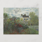 Der Kunstgarten mit Dahlias Postkarte (Vorderseite)
