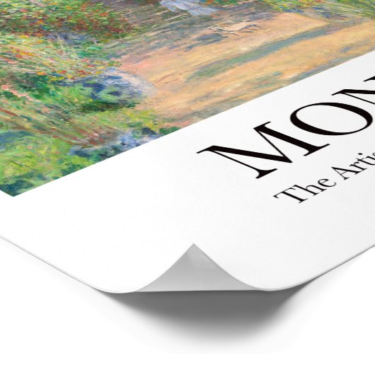 Der Kunstgarten von Claude Monet in Vétheuil Poster (Ecke)