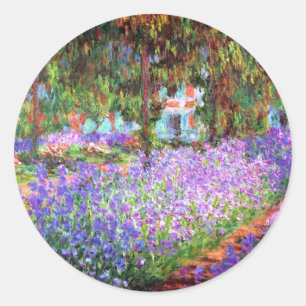 Der Kunstgarten von Giverny, Claude Monet Runder Aufkleber