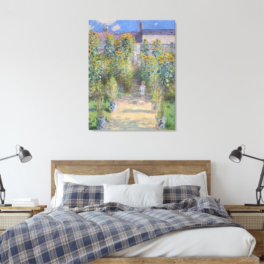 Der Kunstgarten von Vétheuil, Monet Leinwanddruck (Insitu (Schlafzimmer))