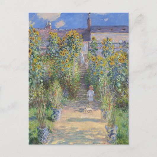Der Kunstgarten von Vétheuil, Monet Postkarte (Vorderseite)